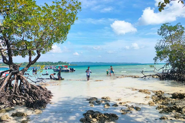 Port Blair to Havelock Island – Radhanagar Beach